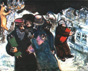 Marc Chagall Painting - Regreso de la Sinagoga contemporáneo Marc Chagall